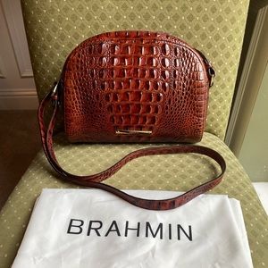 Brahmin Pecan Melbourne Mini Duxbury Dome Crossbody